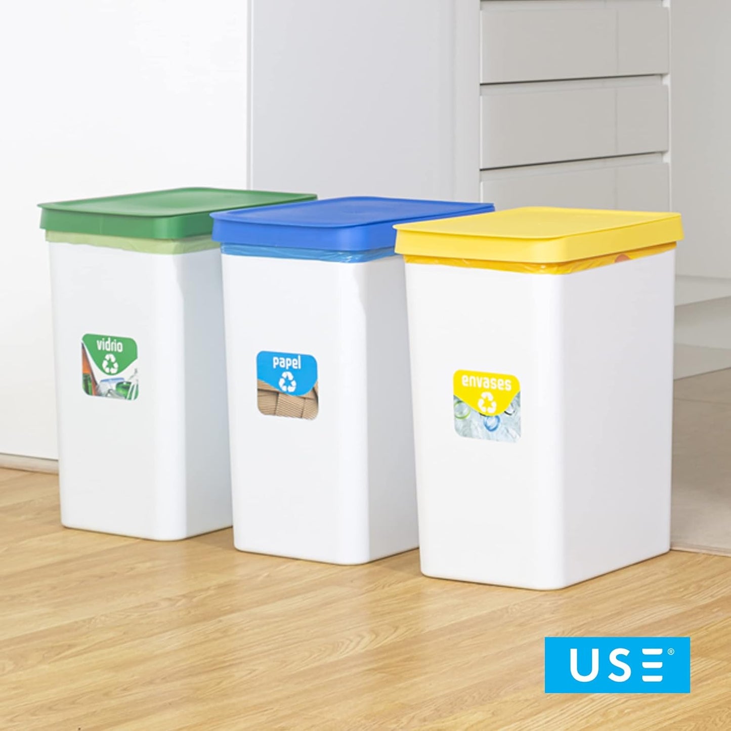 Pack 3 Cubos de Basura 36L